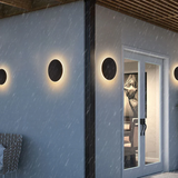Applique murale d'extérieur LED ronde en métal minimaliste