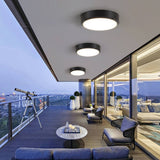 Plafonnier LED rond en aluminium étanche et simple pour extérieur