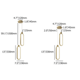 2-Light Circle Pendant Light Gold Brass Charmed Hanging Light