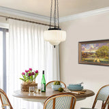 Suspension minimaliste blanche moderne