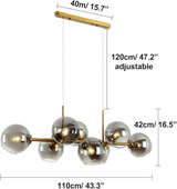 Lustre boule de verre nordique