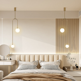 Suspension moderne en verre à 2 lumières en forme de U pour salon et chambre