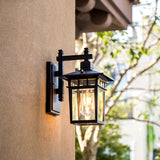 Alessio Black Deco Outdoor Wall Lamp
