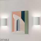 Applique murale moderne semi-circulaire en résine pour salon