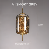 Essence | Superbe suspension en verre brun