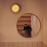 Applique murale simple blanche en bois naturel