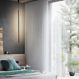 Suspension LED longue et minimaliste en aluminium