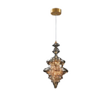 Suspension moderne en verre gris avec ciel étoilé