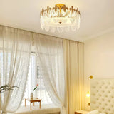 Decorative pattern glass round chandelier