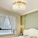 Decorative pattern glass round chandelier