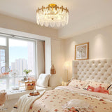 Decorative pattern glass round chandelier