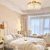 Decorative pattern glass round chandelier