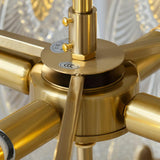 Decorative pattern glass round chandelier