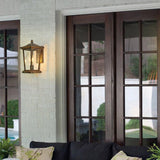 Applique murale d'extérieur Farmhouse avec abat-jour en verre étanche