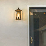 Applique murale d'extérieur Farmhouse avec abat-jour en verre étanche