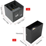 Applique murale LED moderne en aluminium étanche pour usage intérieur et extérieur