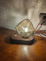 Lampe de table en verre Ice Stone