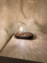 Lampe de table en verre Ice Stone