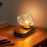 Lampe de table en verre Ice Stone