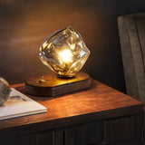 Lampe de table en verre Ice Stone