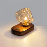 Lampe de table en verre Ice Stone