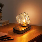 Lampe de table en verre Ice Stone