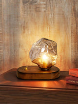 Lampe de table en verre Ice Stone