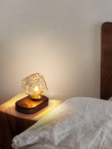 Lampe de table en verre Ice Stone