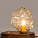 Lampe de table en verre Ice Stone
