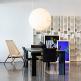 Lampe à suspension en soie Moon