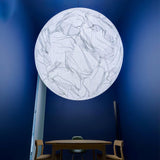 Lampe à suspension en soie Moon