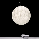 Lampe à suspension en soie Moon