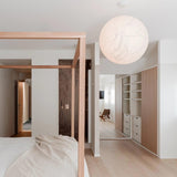 Lampe à suspension en soie Moon