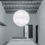 Lampe à suspension en soie Moon