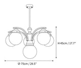 Lustre rond en verre rétro Salamanca
