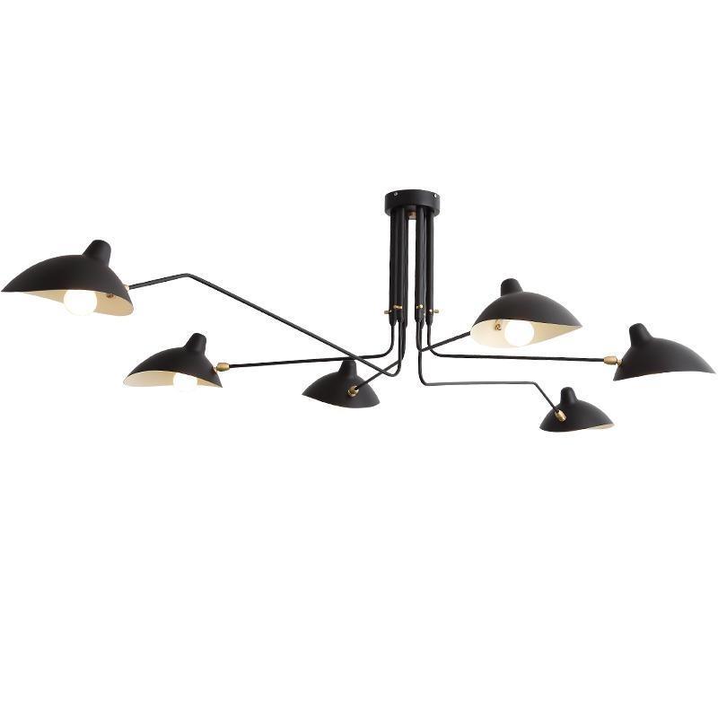 アート・デザイン・音楽 SERGE MOUILLE LUMINAIRES Serge Mouille Ceiling Light – Mid Century Semi-Flush Mount
