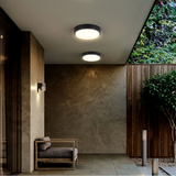 Plafonnier LED rond en aluminium étanche et simple pour extérieur