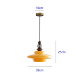 Suspension de salle à manger en verre beige de style médiéval