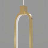 2-Light Circle Pendant Light Gold Brass Charmed Hanging Light