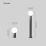 Lampe d'extérieur LED design moderne Pena en métal noir pour jardin