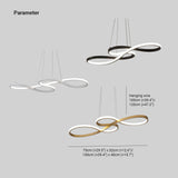 Lampe suspendue LED au design de notes de musique
