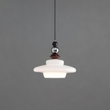 Suspension de salle à manger en verre beige de style médiéval