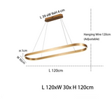 Suspension de cuisine en or rose