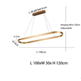 Suspension de cuisine en or rose