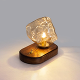 Lampe de table en verre Ice Stone