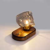 Lampe de table en verre Ice Stone