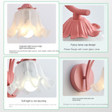 Applique murale rétro française à motif de fleurs de jardin