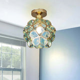 Design Flowers Style Glass Hallway Ceiling Lighting