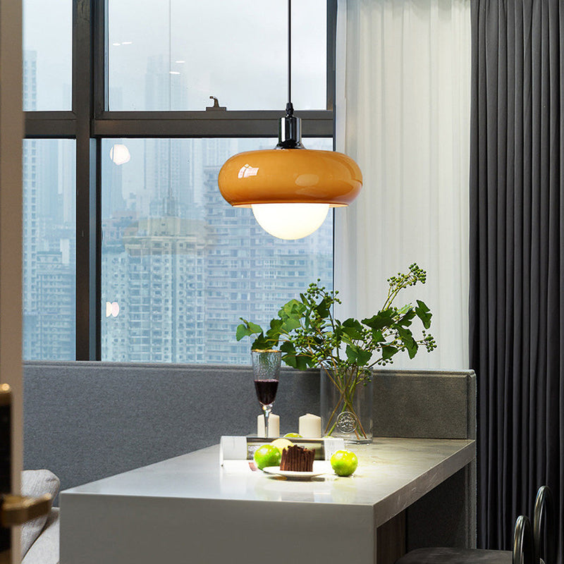 Bauhaus coffee glass pendant light