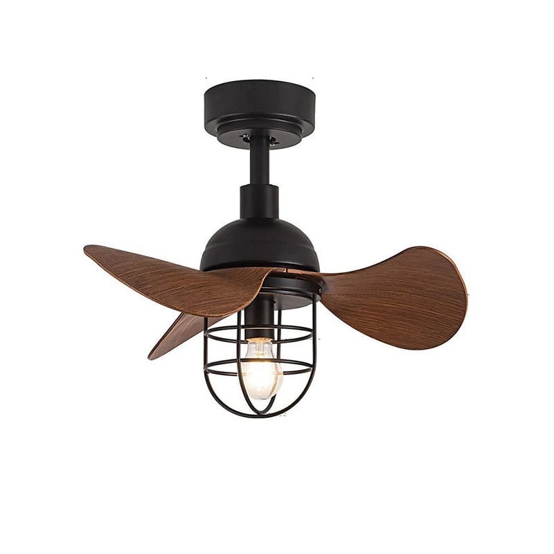 Cute Contemporary Dark Walnut Ceiling Fans With Lighting